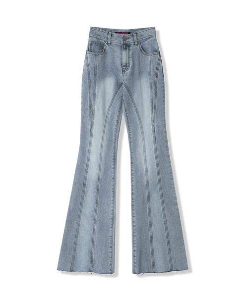 Slender Line Denim Pants LIGHT BLUE