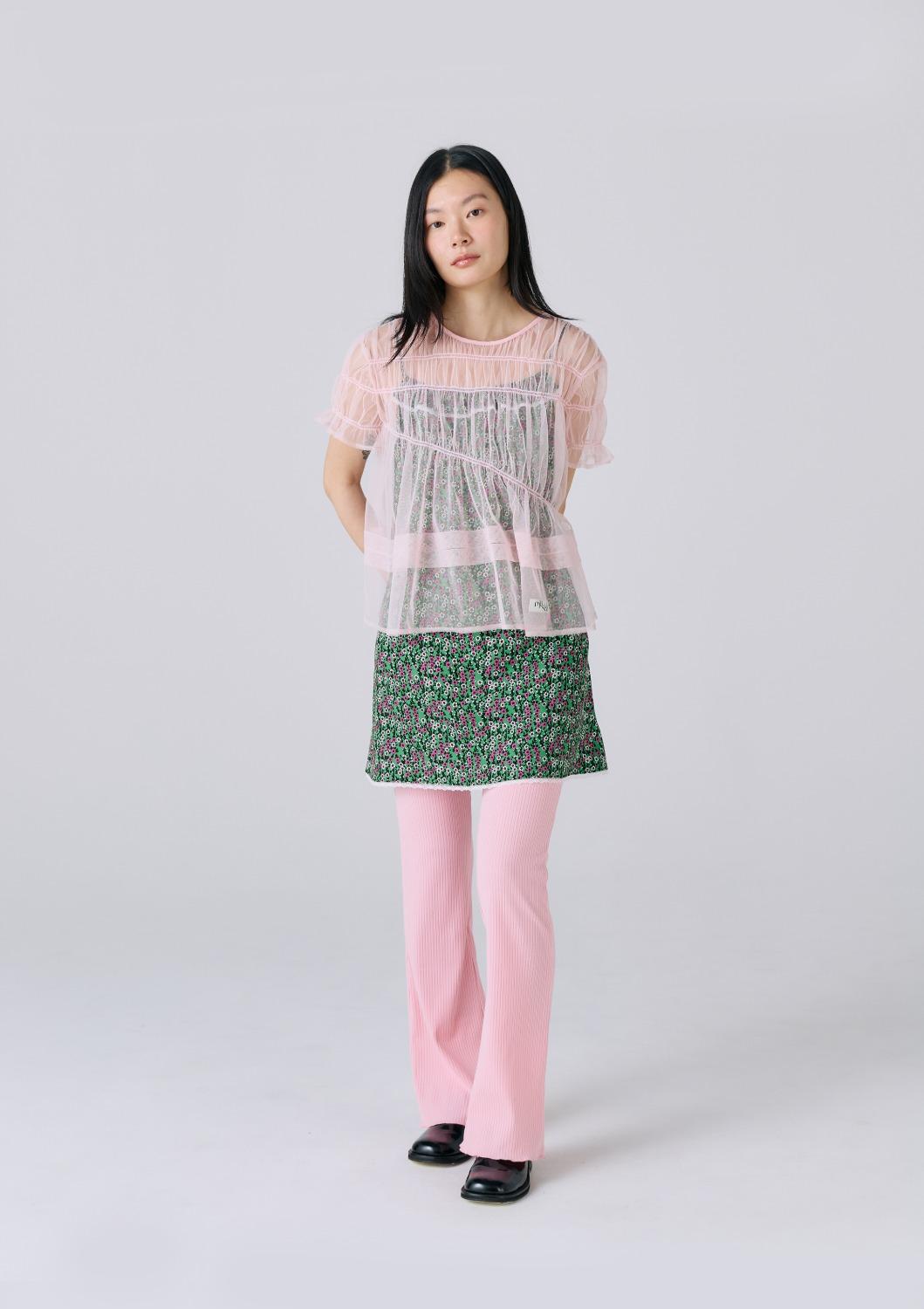 Mused Easy Bootscut Pants - Pink