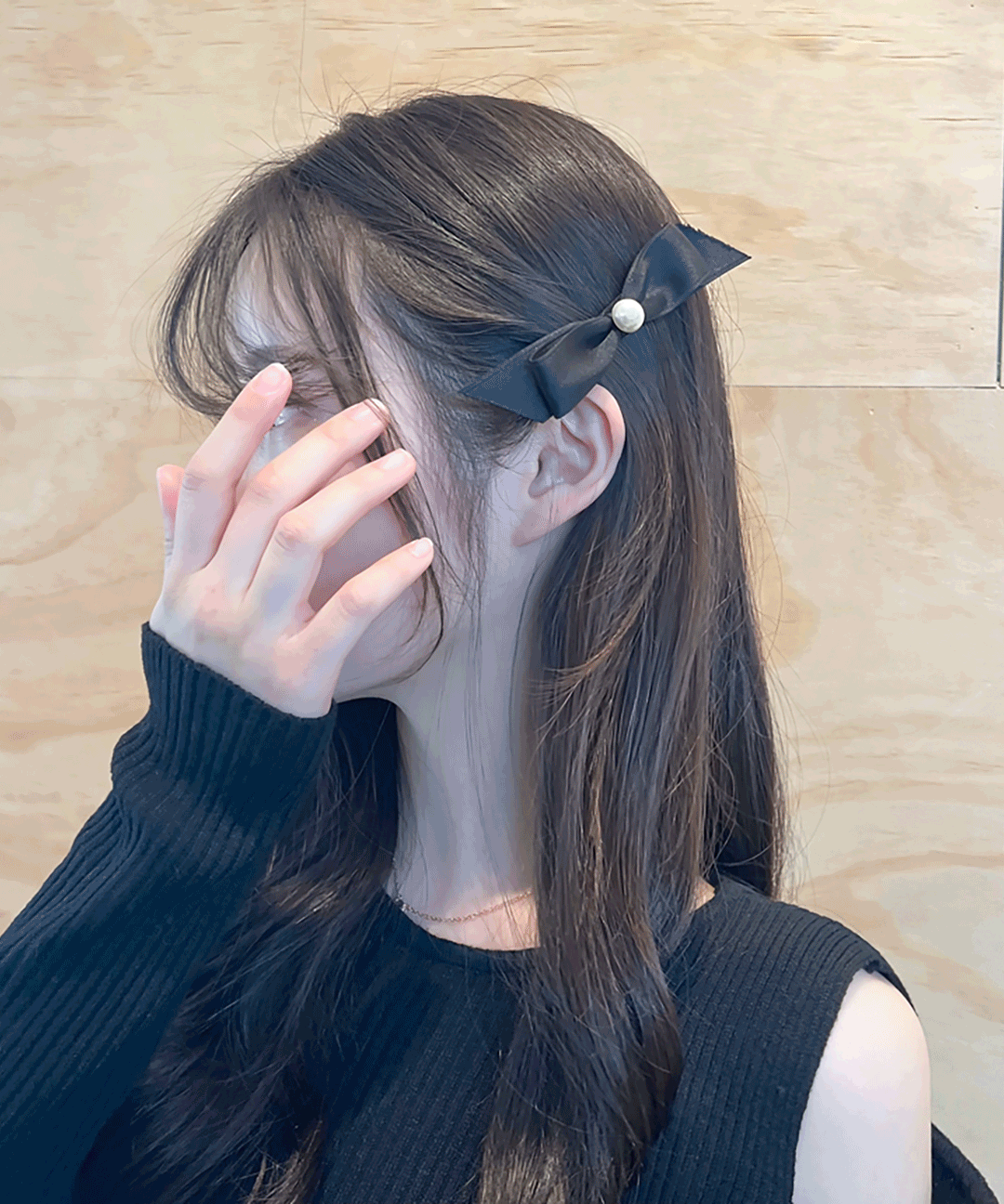 프리미엄 핸드메이드 진주 머리핀 옆머리 집게핀 리본핀