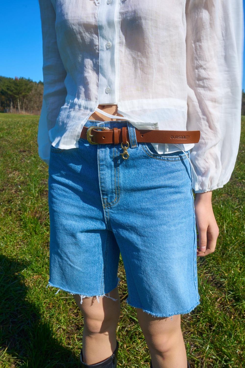 Saalty Leather Belt / Brown