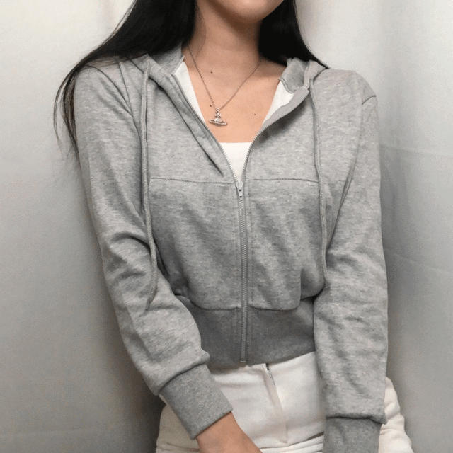 [사계절/기모버전추가!] 데일리 크롭 후드 집업