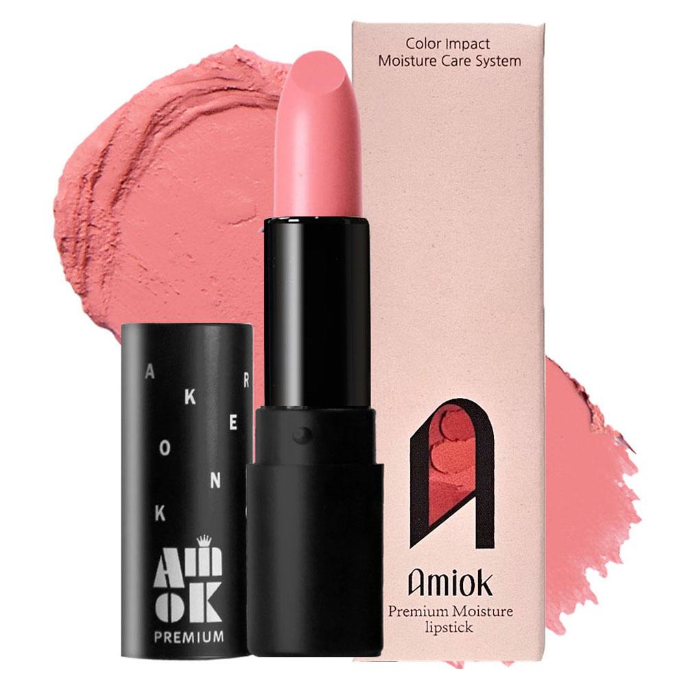 아미옥 프리미엄 스트롱 픽스 립스틱 4g, F001 수줍은핑크, 4g, 1개