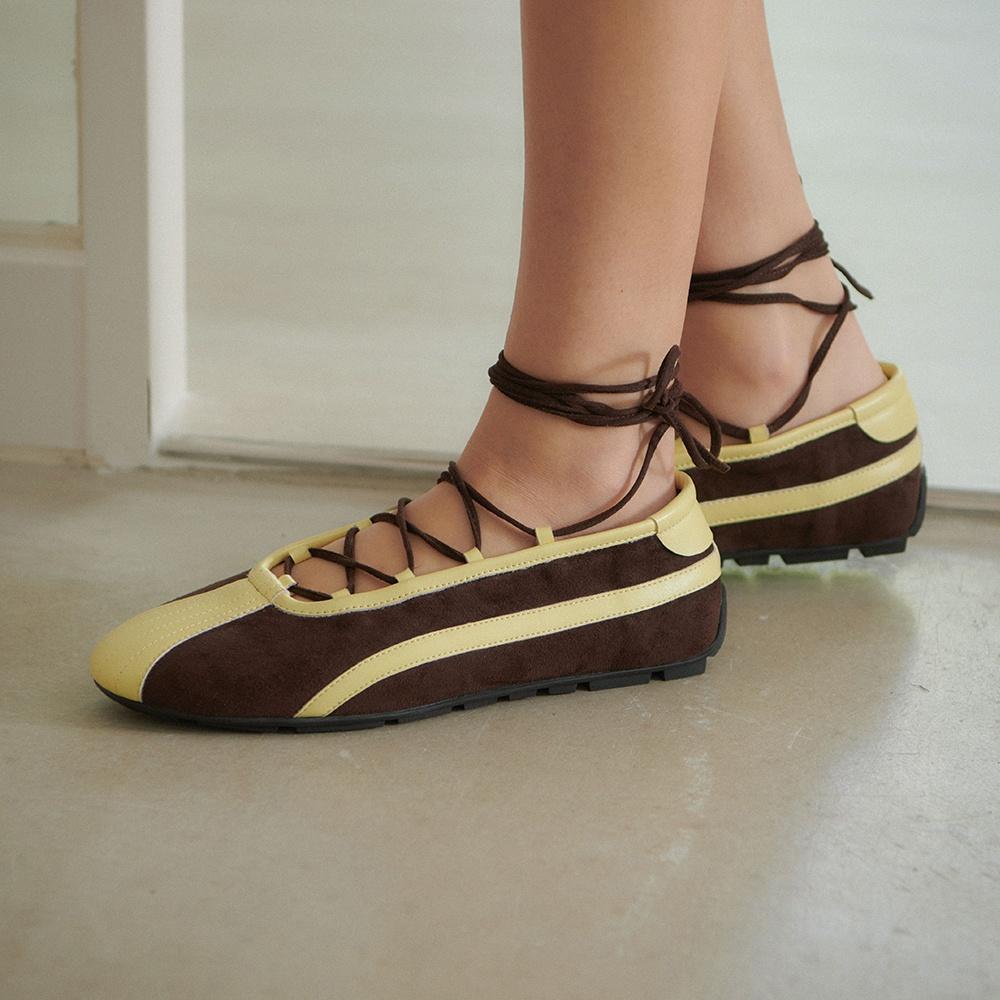 Dolce 돌체 레이스업 리본 메리제인 스니커즈