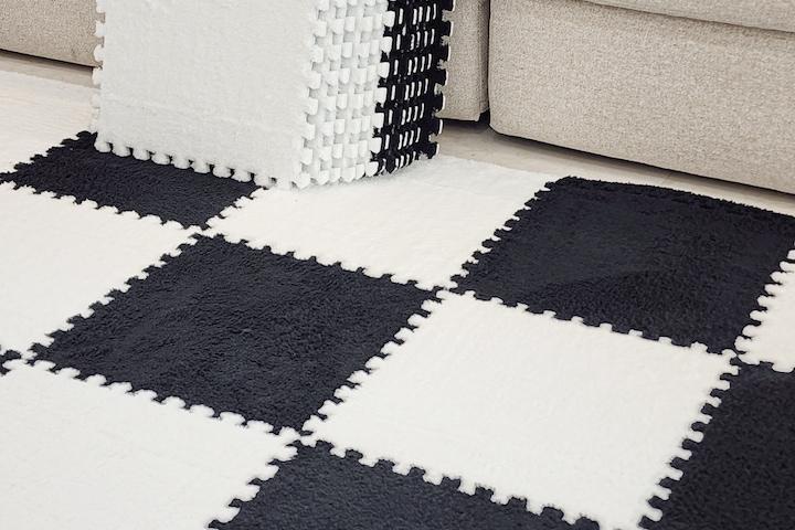 쿠폰가15,105원/미드센추리모던 뽀글이 퍼즐 층간소음 매트 러그 카페트 카펫타일