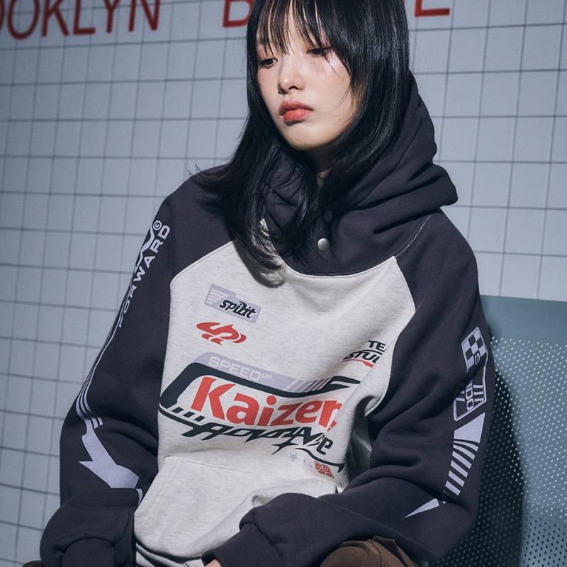 카이젠 레글런 스냅 후드 챠콜