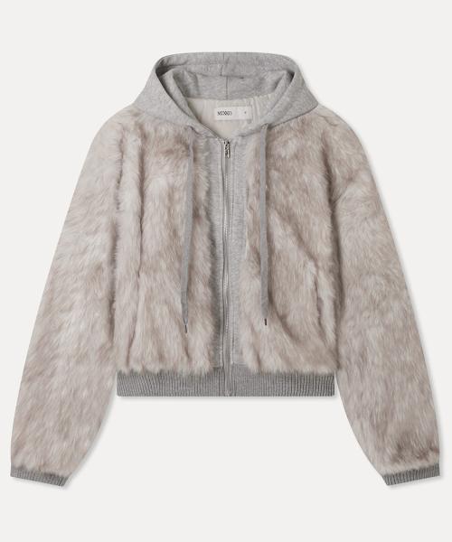 페이크퍼 후드 자켓_MIWJLG21SS