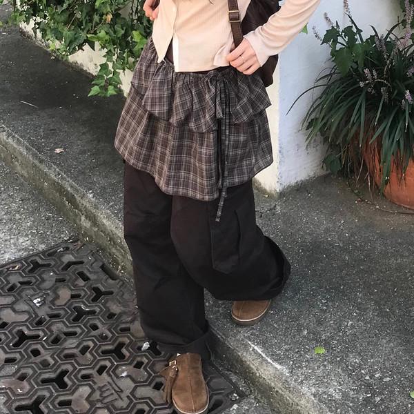 에피 체크 랩스커트 ( epi check wrap skirt )