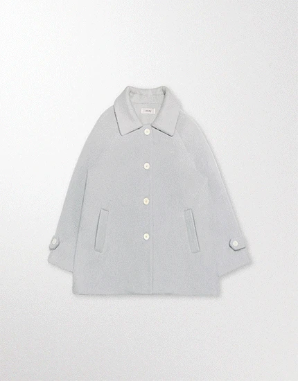 [Made] Dove wool half coat (mute sora)