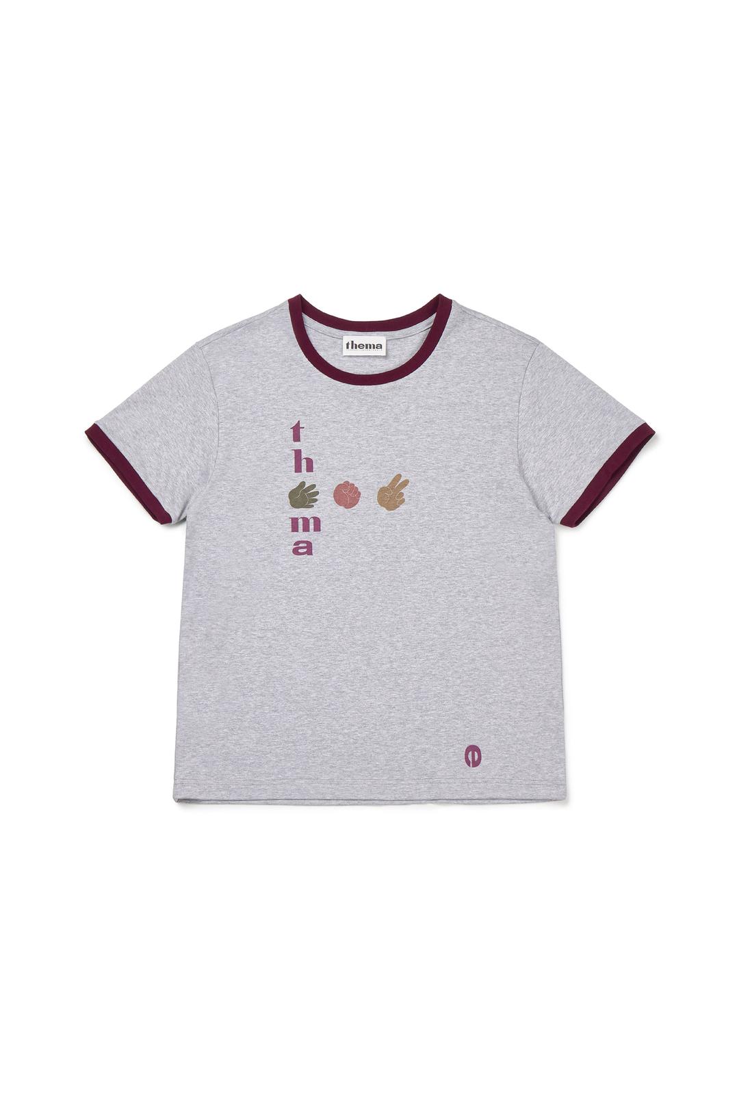 PLAYFUL RINGER TEE - P.R.S_GREY [6/4발송]