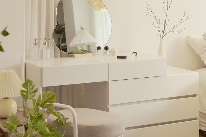 시에라 확장형 콘솔 서랍장 1000 화장대 (100%거울증정)