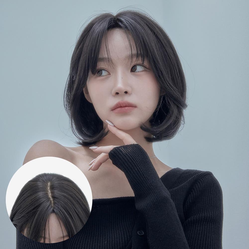 완수제 통가발 숏 단발 베베컷펌 모스트 자연스러운 정수리 항암 가벼운 탈모