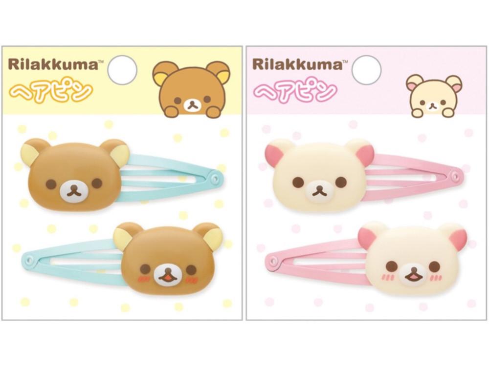 (재입고)산엑스 리락쿠마 마스코트 똑딱삔/캐릭터 헤어클립 앞머리삔 머리삔 헤어삔