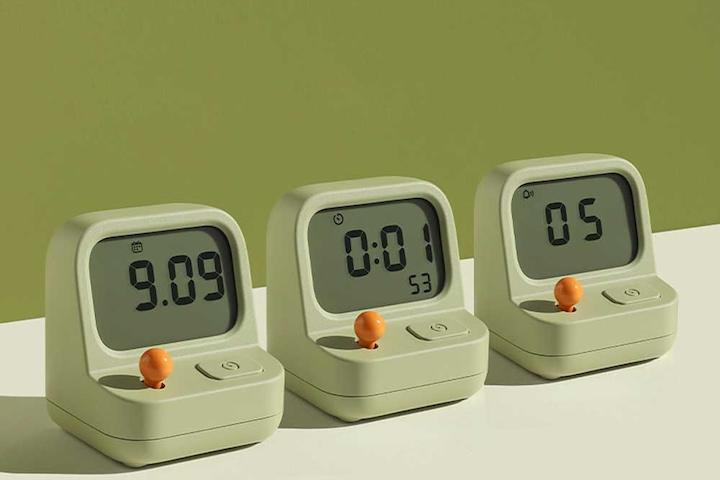 게임보이 타이머 알람 탁상 시계 무소음 스탑워치