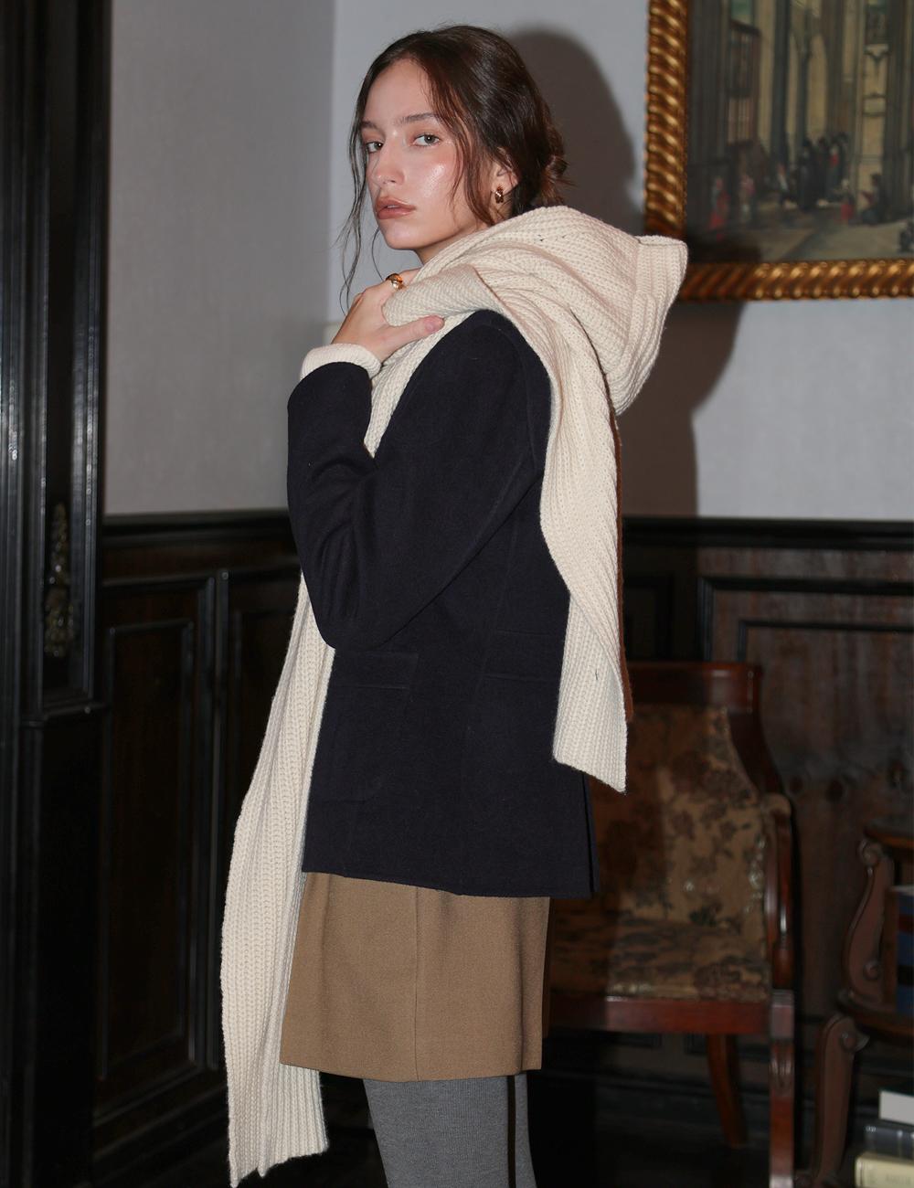 Hooded Muffler (Cream)