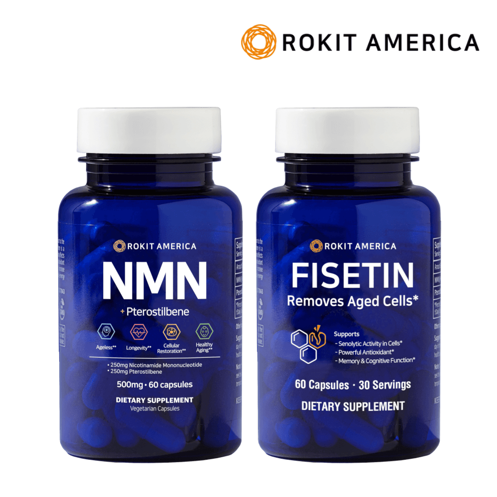 로킷아메리카 NMN +피세틴 세트(60캡슐x2병)