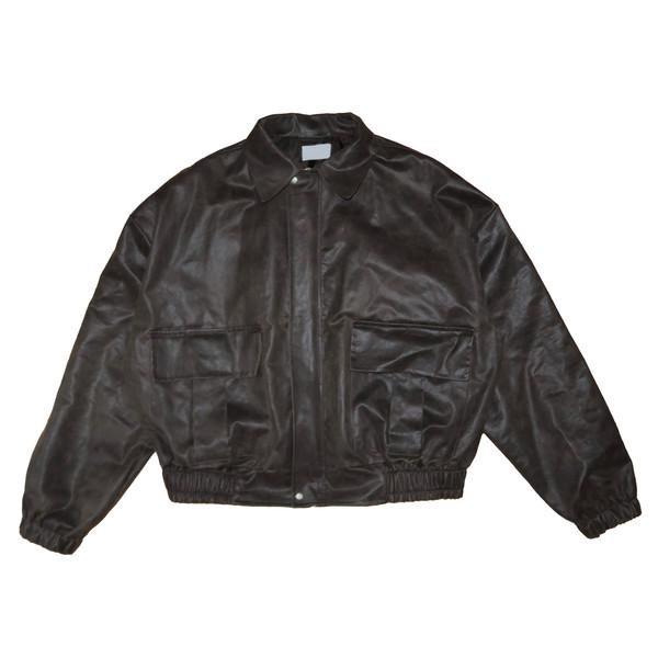 Daddy's Vintage Leather Jacket (2colors)