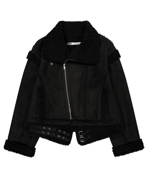 Detachable Fur Shearling Jacket / Black
