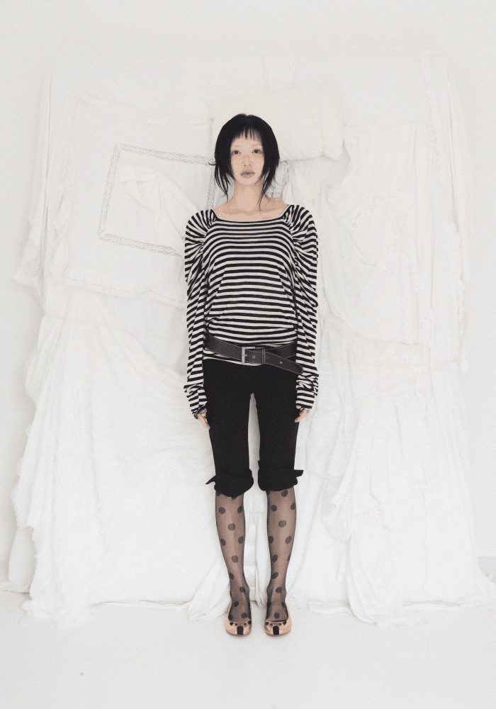 Shiring long sleeve top_Stripe