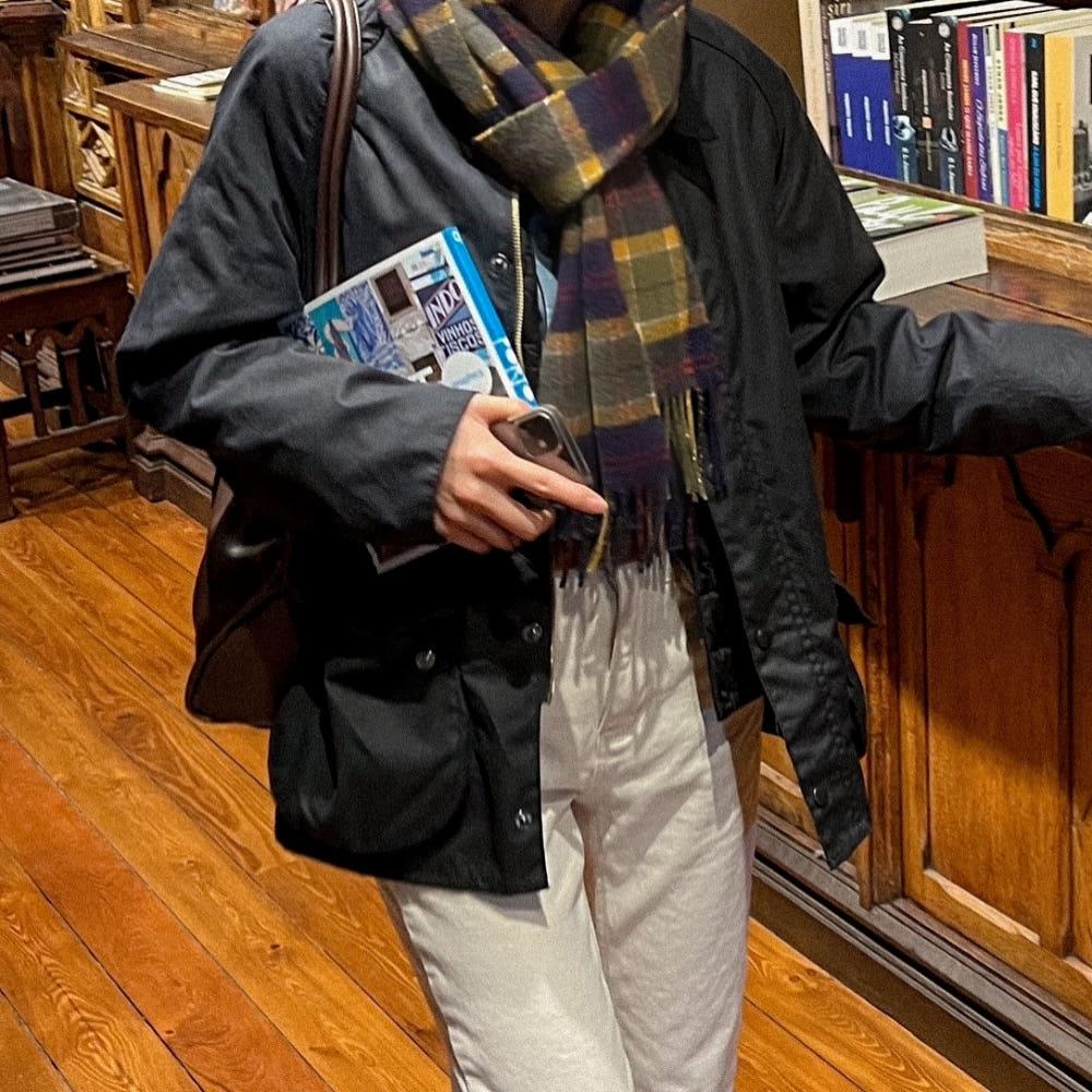 바버 램스울 머플러 타탄 목도리 스카프 100% Lambswool 18컬러 남여공용