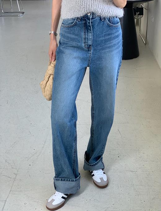 AW 워싱 롱앤린  데님팬츠