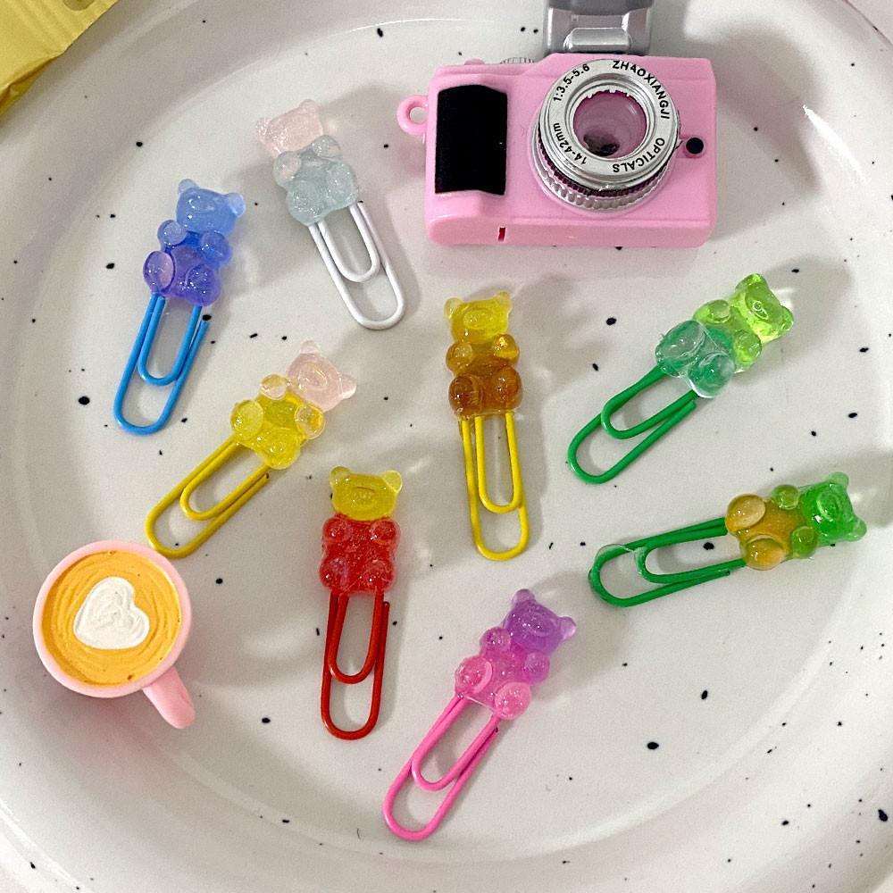 컬러 곰돌이 젤리 클립 SET