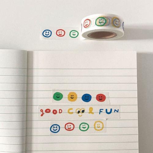 스마일 마스킹테이프(3종)