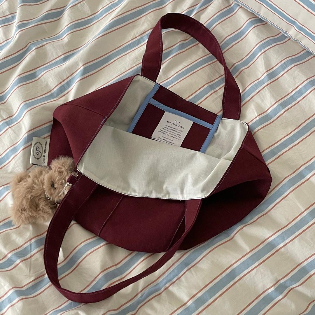 stitch bag- burgundy