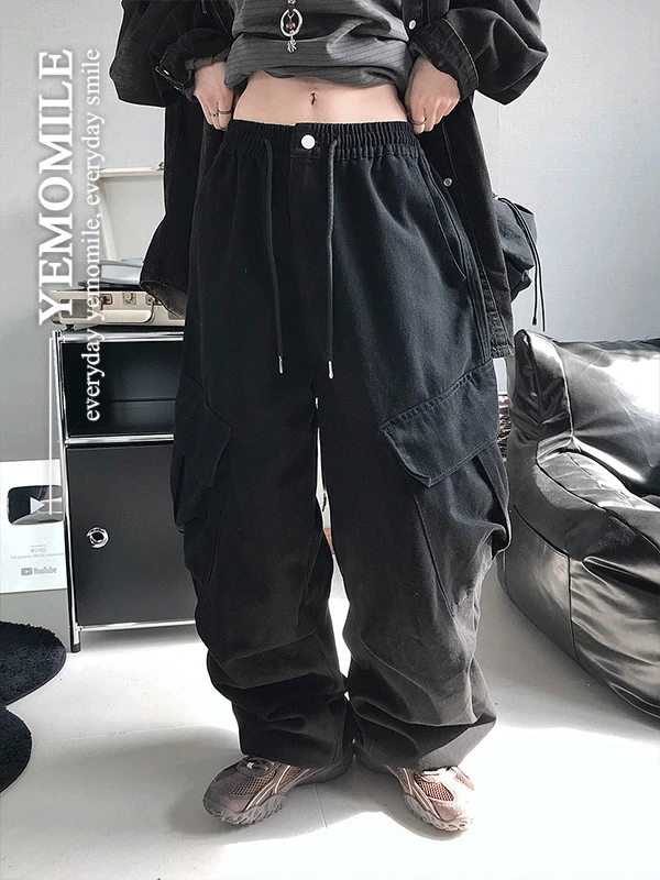미션 파라슈트 와이드 팬츠 (unisex/밴딩)