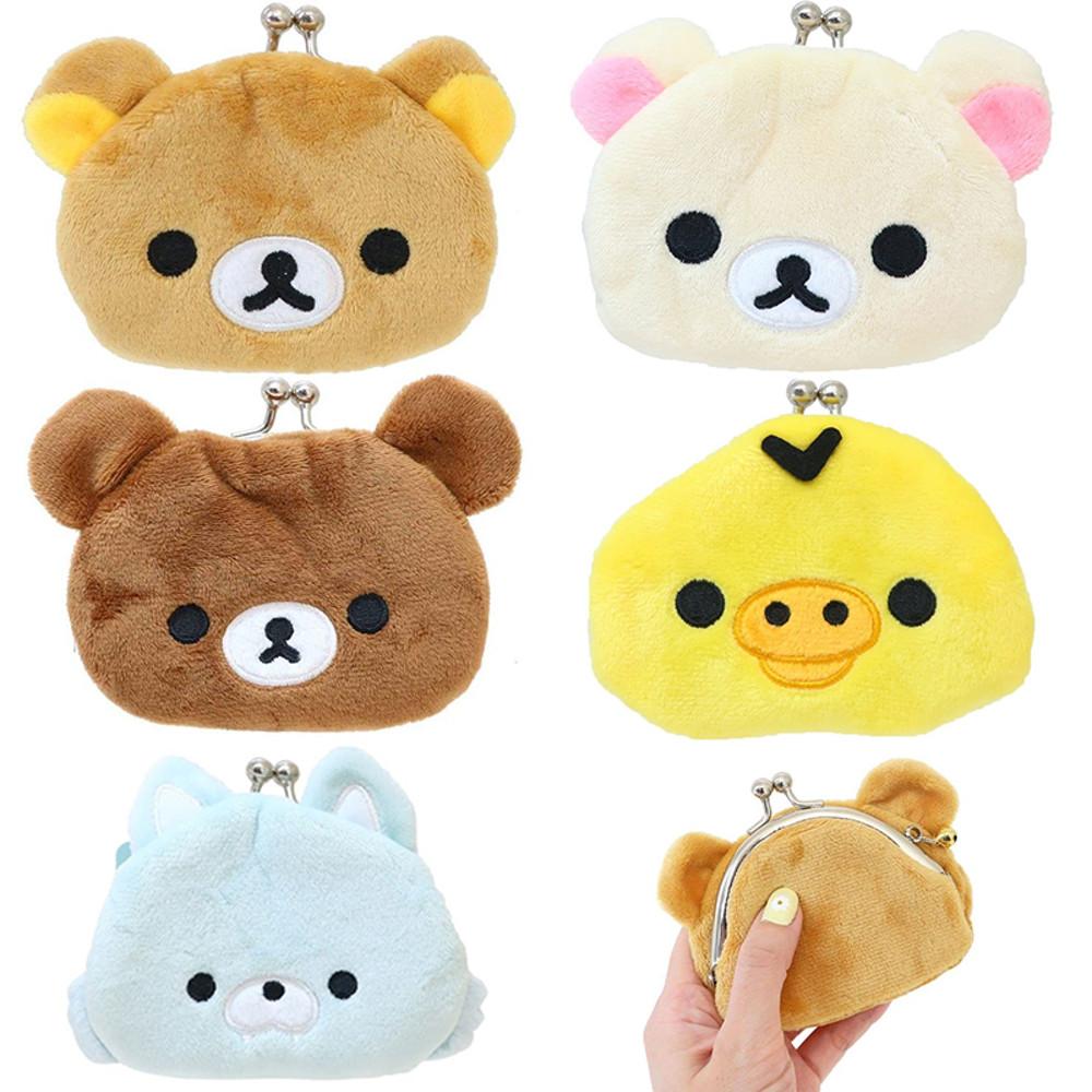 산엑스 리락쿠마 캐릭터 가마구치 타입 파우치 미니 동전지갑 동전 케이스