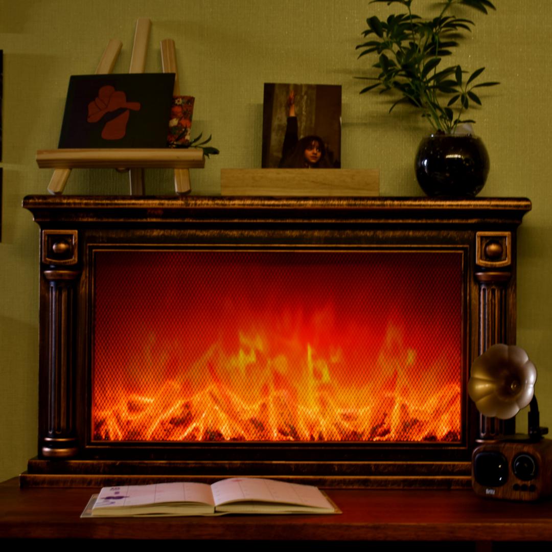 초대형 불멍 무드등 불타는 벽난로 LED 조명 집들이 크리스마스