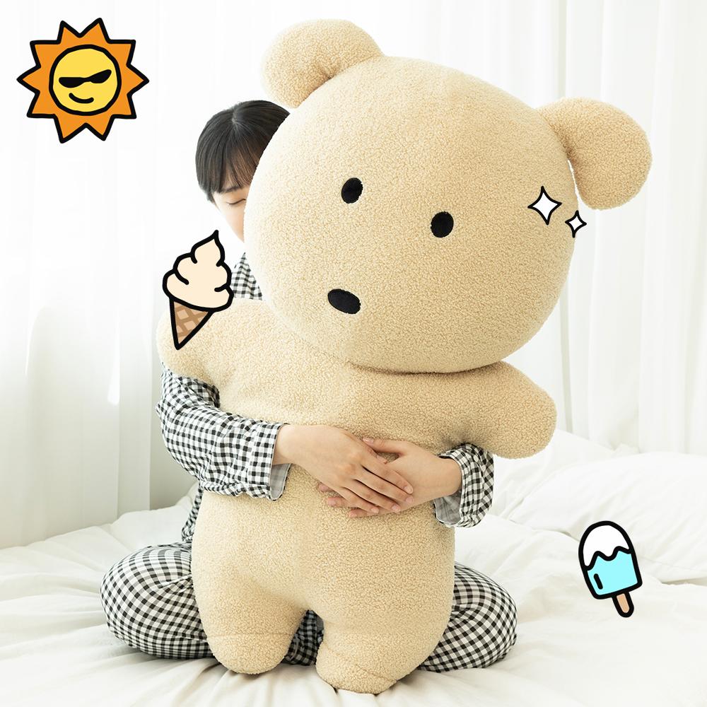 [단독] 깜자 대형 바디필로우 인형! 뽀글이 모찌 애착 쿠션 꿀잠 집콕 생일 학생 방학 자취 이사 선물