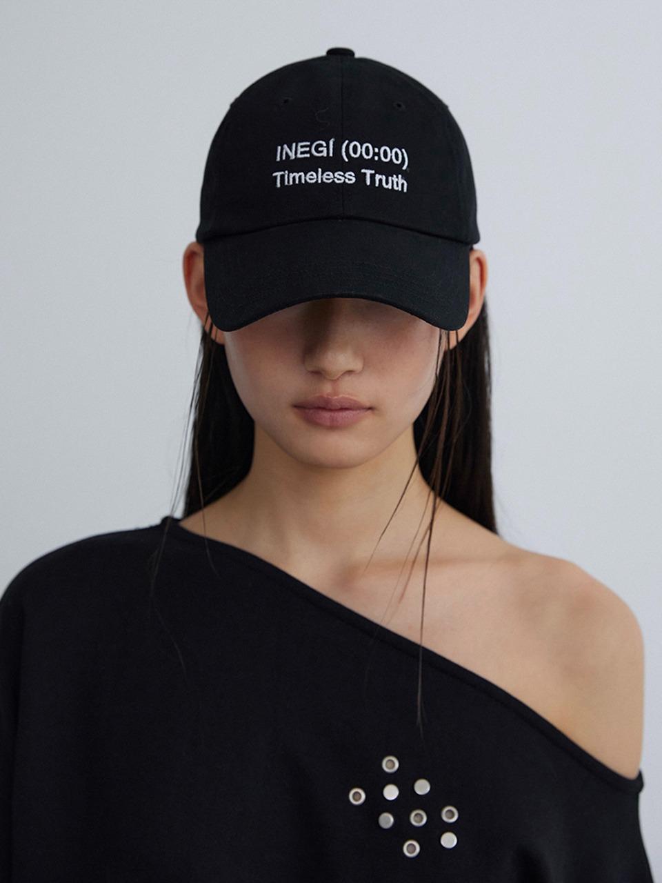 Inegi Logo Cotton Ball Cap (black)