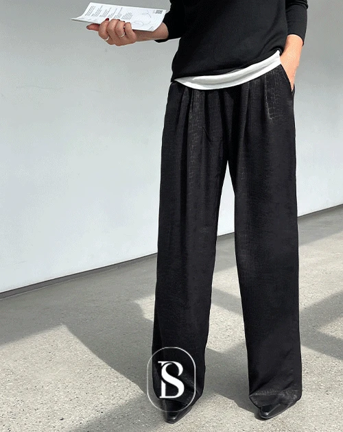 스템프 밴딩 슬랙스