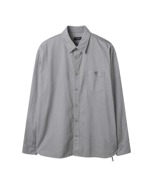 Light Grey Dyed Denim Shirt_CQSAM25211GYL