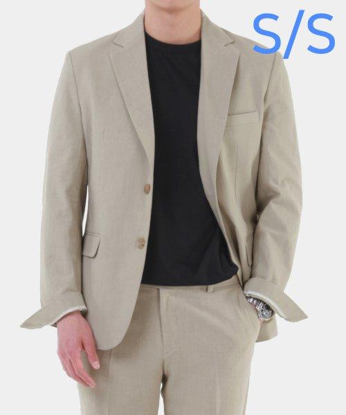 M1744 여름용 린넨 블레이저 (베이지)