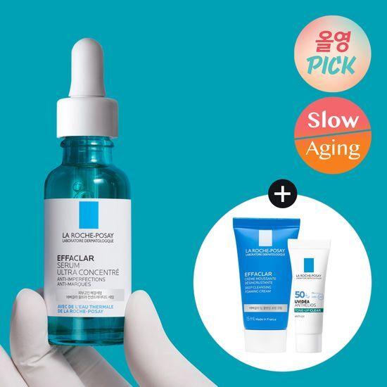 [4월 올영픽] 라로슈포제 에빠끌라 세럼 30ml 기획 (+에빠끌라 폼 15ml+유비 톤업 클리어 3ml 증정)