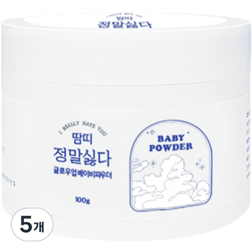 삼현제약 정말싫다땀띠 글로우업 베이비파우더, 100g, 5개 - 기저귀크림/파우더 | 쿠팡