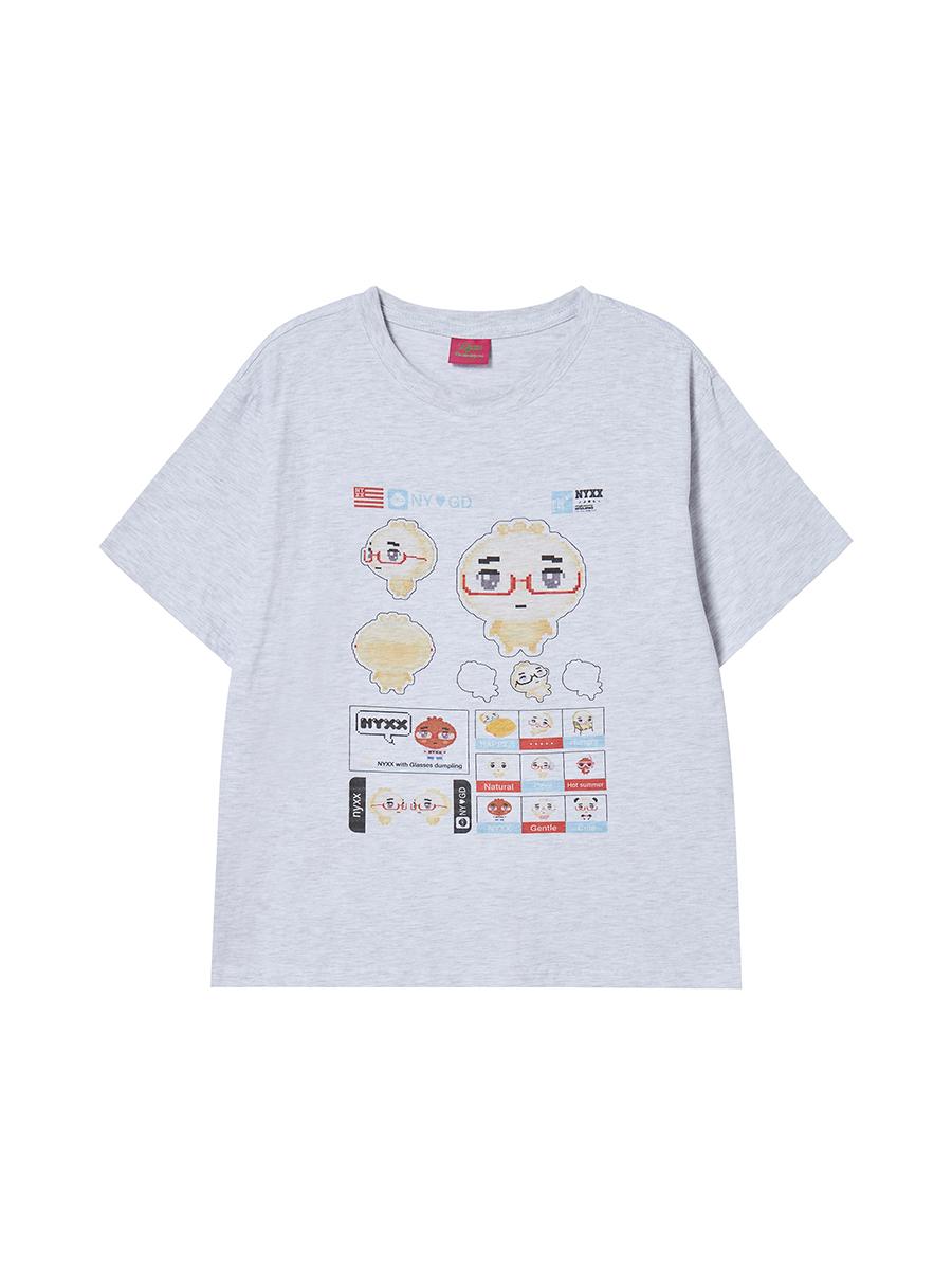 NYGD STICKER TEE HEATHER GRAY