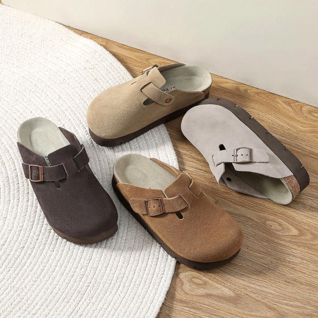 UGG 브루클린 플랫폼 스웨이트 슬리퍼 브라운 카리부 초콜릿 그레이 EA7055