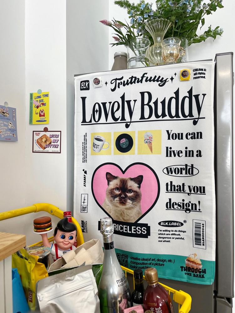 수심 Kitsch Fabric Poster 고양이 패브릭 포스터 키치 y2k 액자 레트로