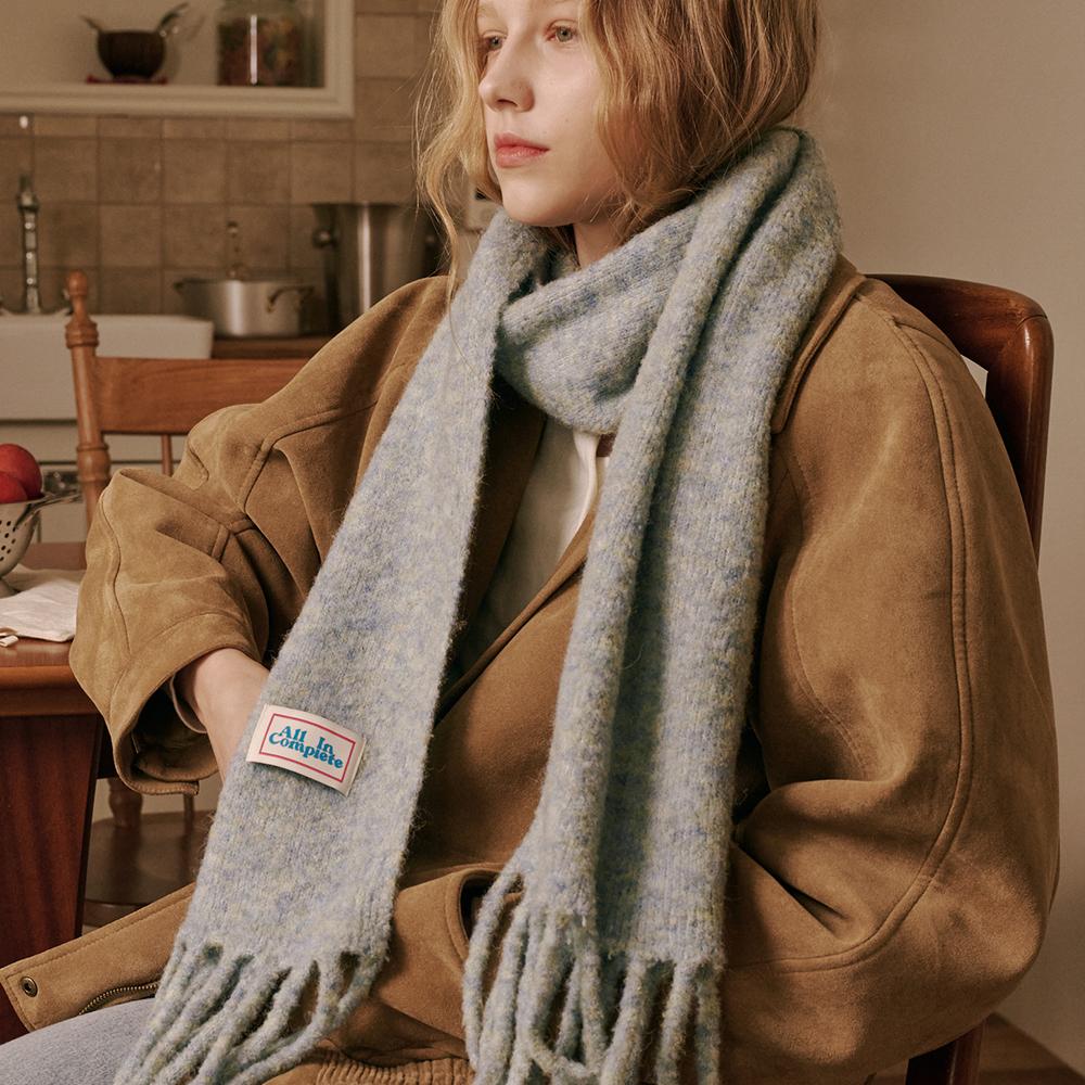 [뉴컬러 오픈] Boucle Tassel Knit Muffler (8 Colors)