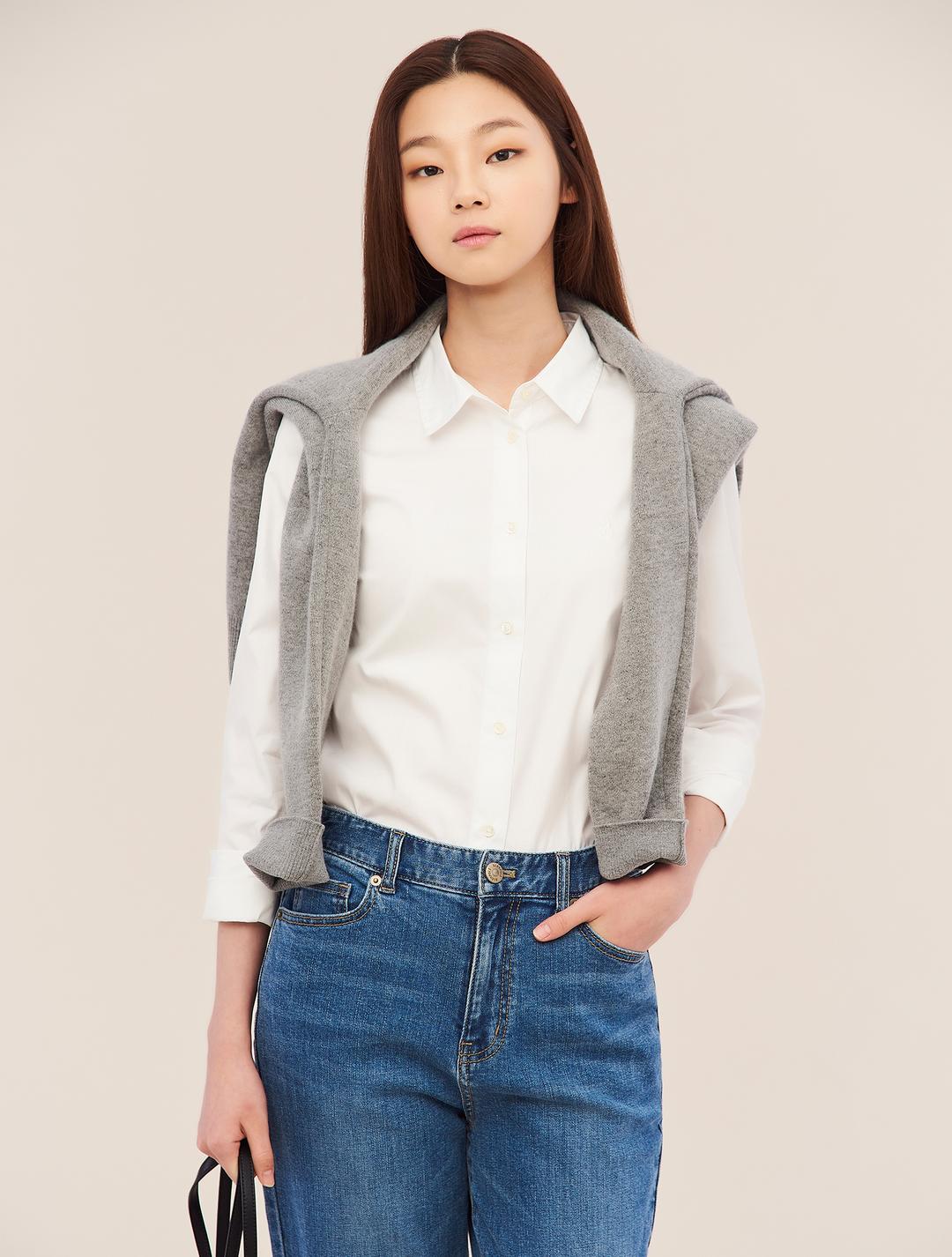 [Essential] 화이트 클래식핏 코튼 셔츠