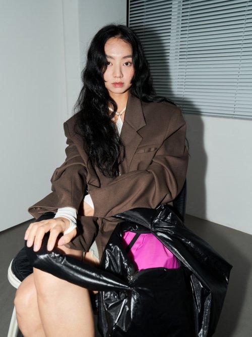 [타이벡] 퍼프업 빅백 Puff-Up Big Bag (Black/Fuchsia)