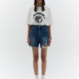 엘런아크 구제 하프 데님 팬츠