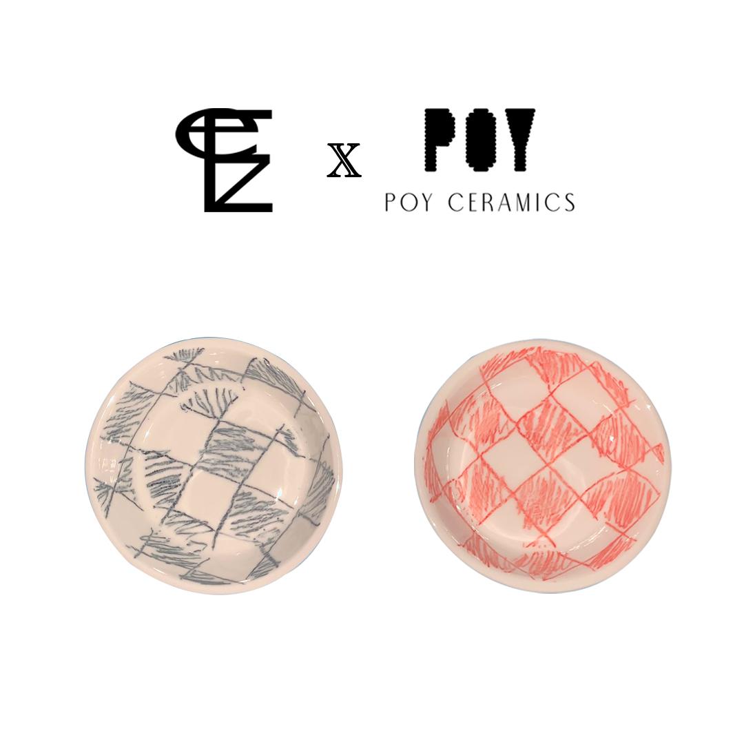 [Poy Ceramics x Shop.ez] Check Sauce Bowl (2color)