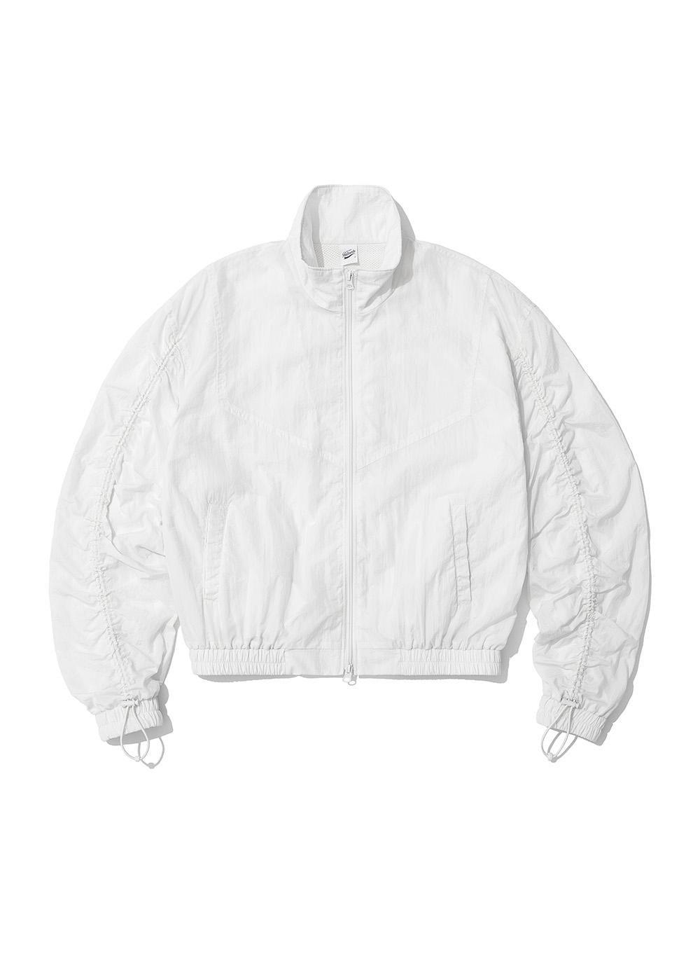 [WOMEN] SHIRRING TRACK JACKET_WHITE