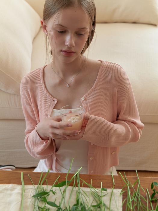 Snoozy round cardigan (pink)