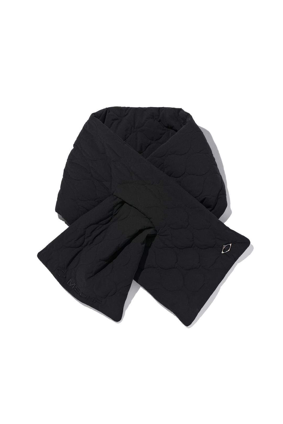 QUILTED NECK WARMER_BLACK