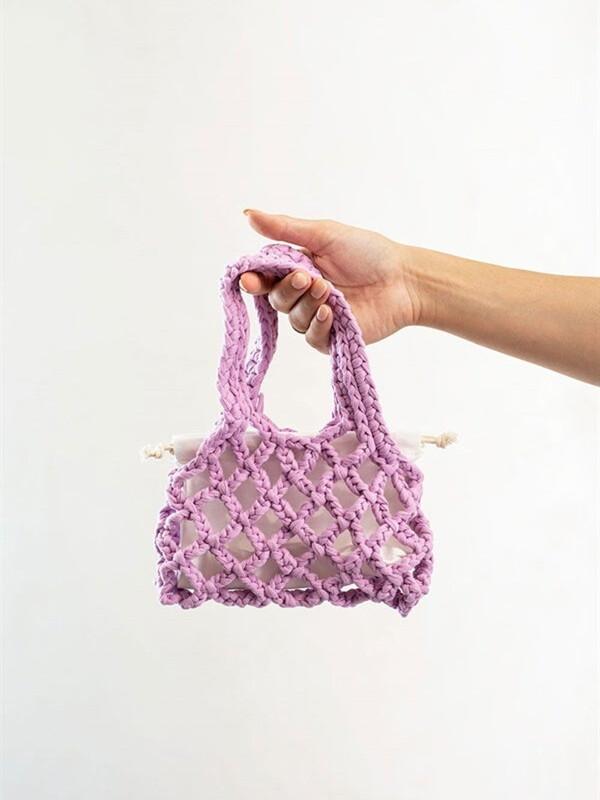 Braided Micro Bag - Violet