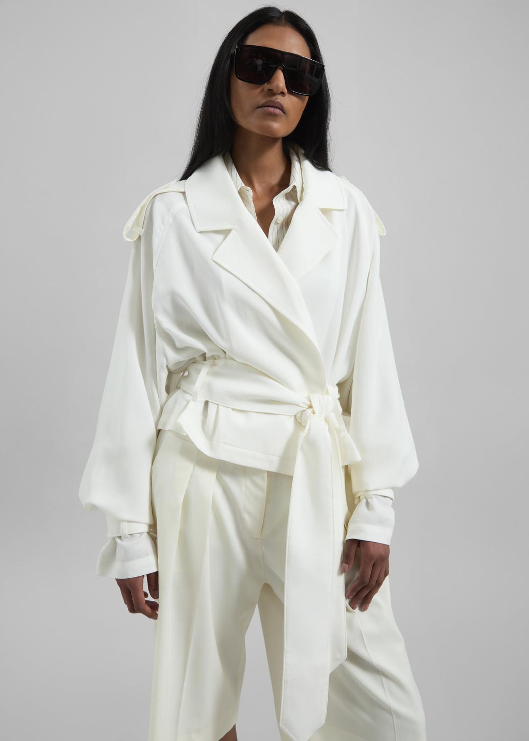 Simona Short Trench - Off White - M
